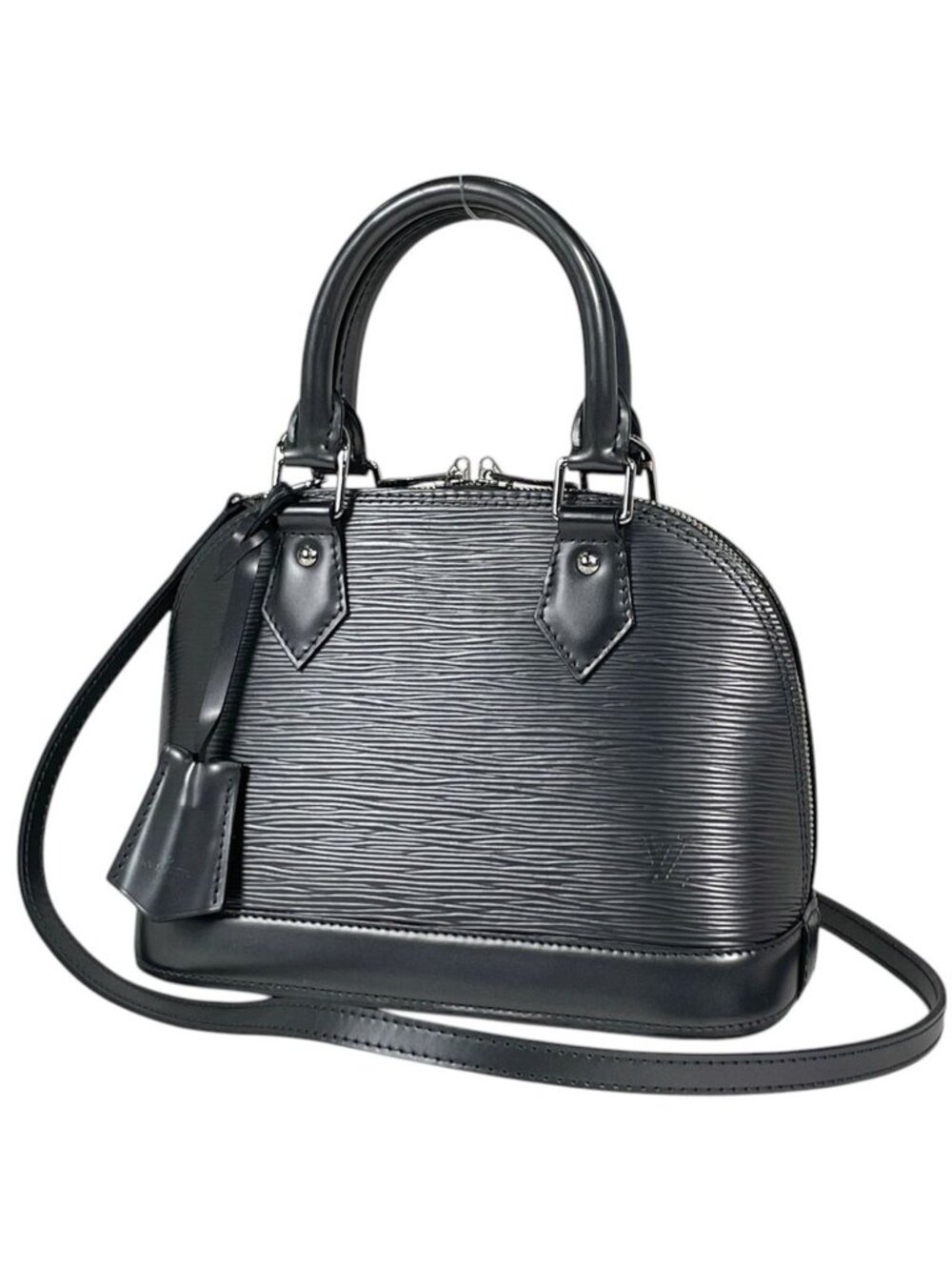 Louis Vuitton Alma BB Shoulder Bag 2-Way Epi Anthracite Nacre